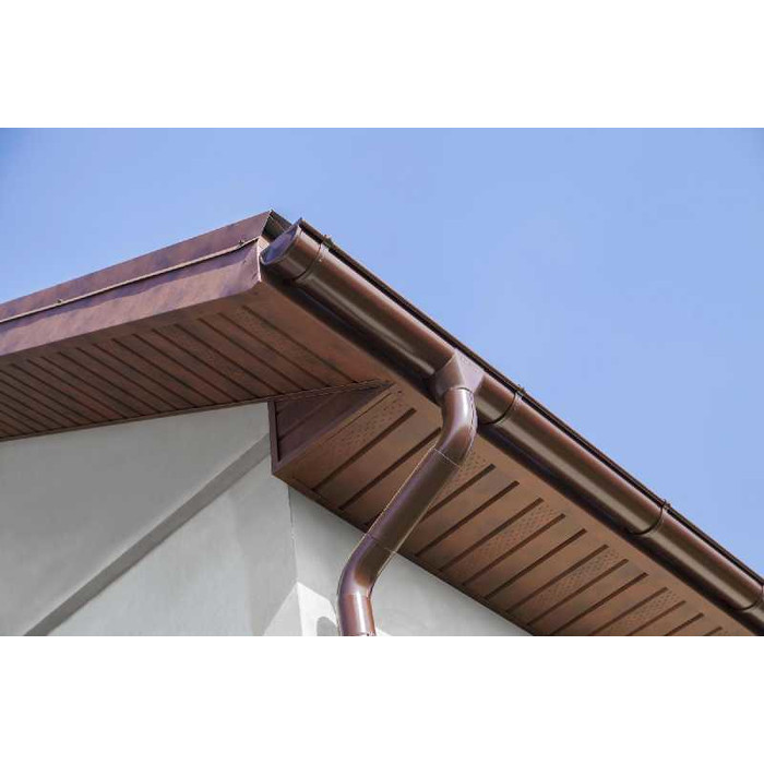 Софит металлический центральная перфорация 0,5 Rooftop Matte с пленкой RAL 7024 мокрый асфальт фото 6