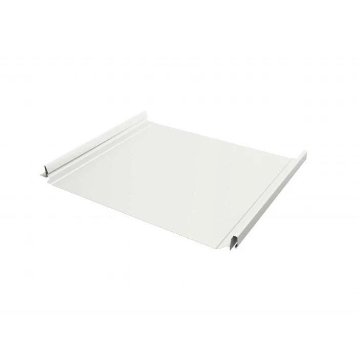 Фальцевая кровля Кликфальц Pro Gofr Grand Line 0,45 Drap RAL 9003 Сигнальный Белый