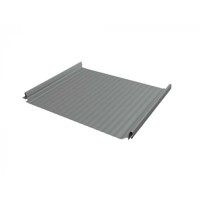 Фальцевая кровля Кликфальц Pro Gofr Grand Line 0,5 GreenCoat Pural BT, matt RR 22 Серый