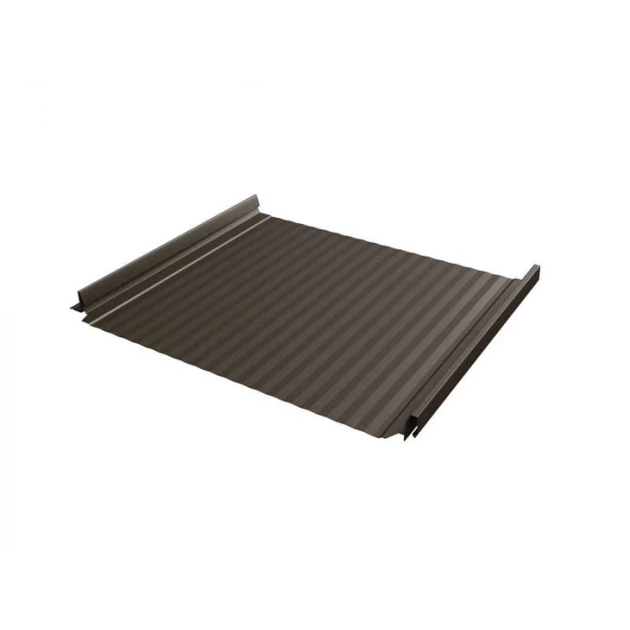 Фальцевая кровля Кликфальц Pro Gofr Grand Line 0,5 Quarzit RR 32 Темно-Коричневый