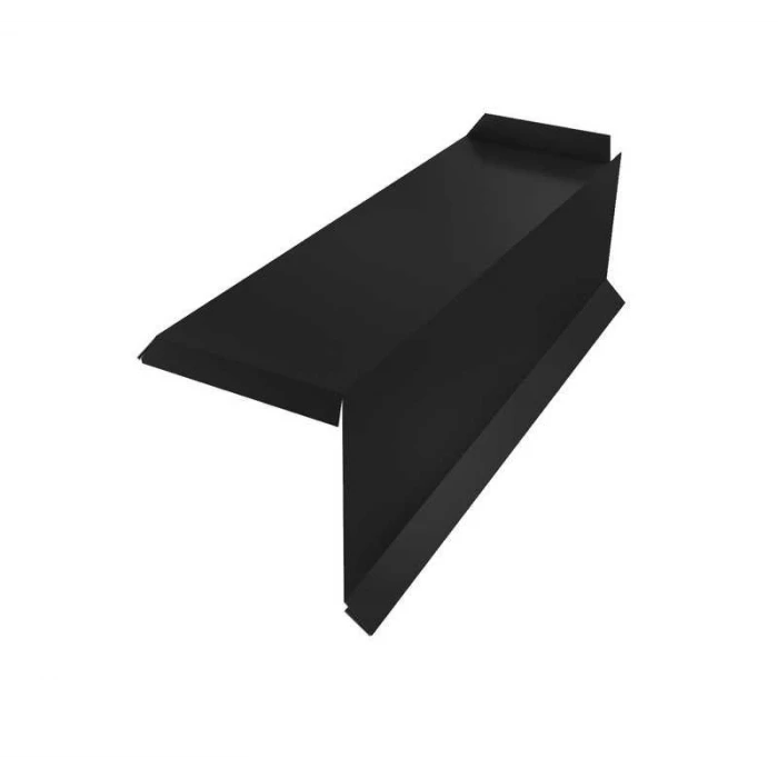 Планка торцевая сегментная 20мм Правая 0,45 Drap ST RAL 9005 черный