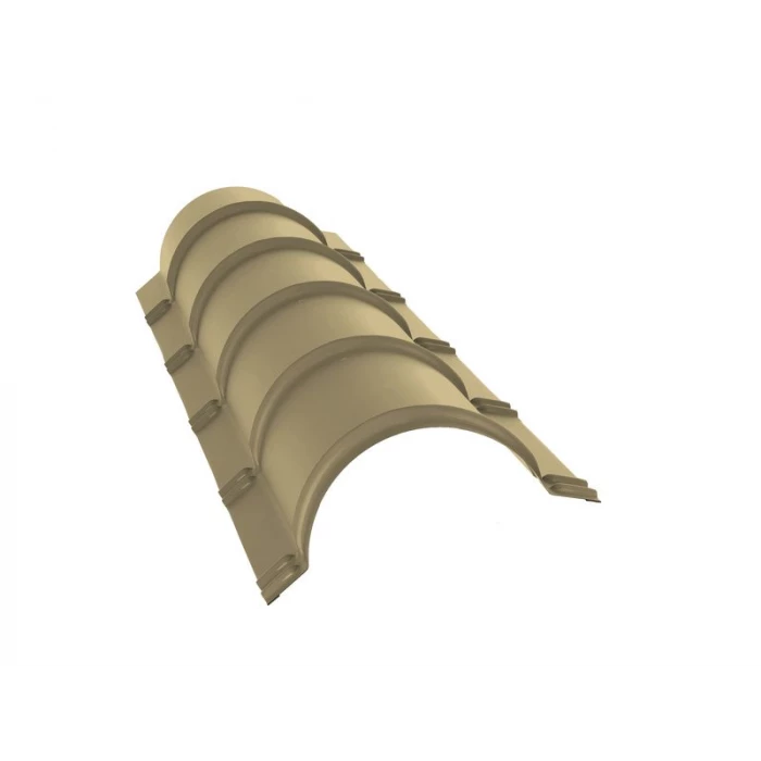 Планка малого конька полукруглого 0,45 Drap RAL 1014 слоновая кость