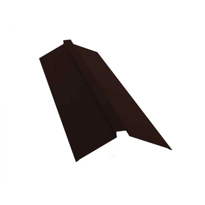 Планка конька плоского 150х40х150 0,5 Satin Мatt RAL 8017 шоколад