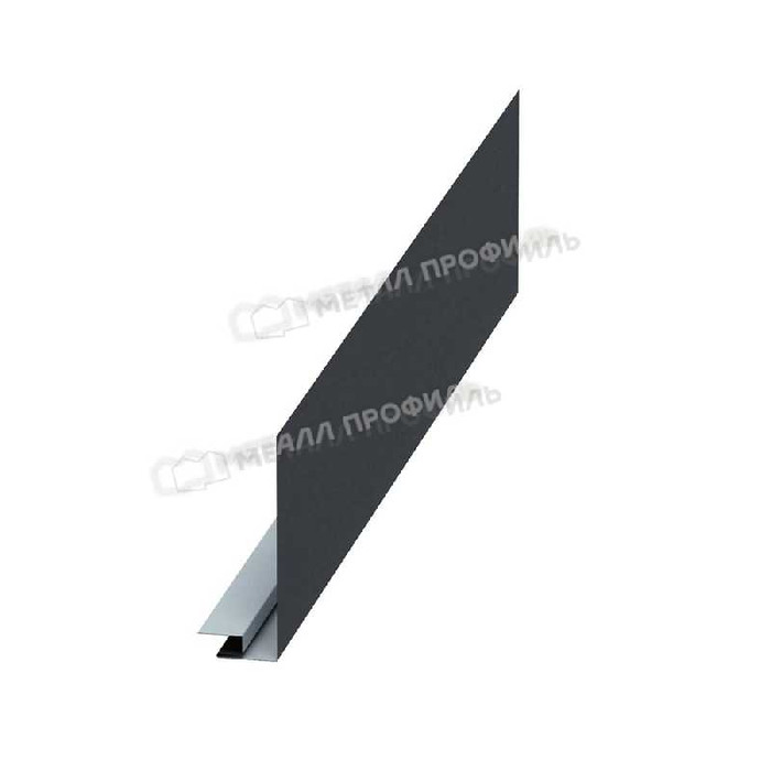 Планка карнизного свеса сложная 185х50х2000 (VALORI-20-DarkGrey-0.5) фото 2