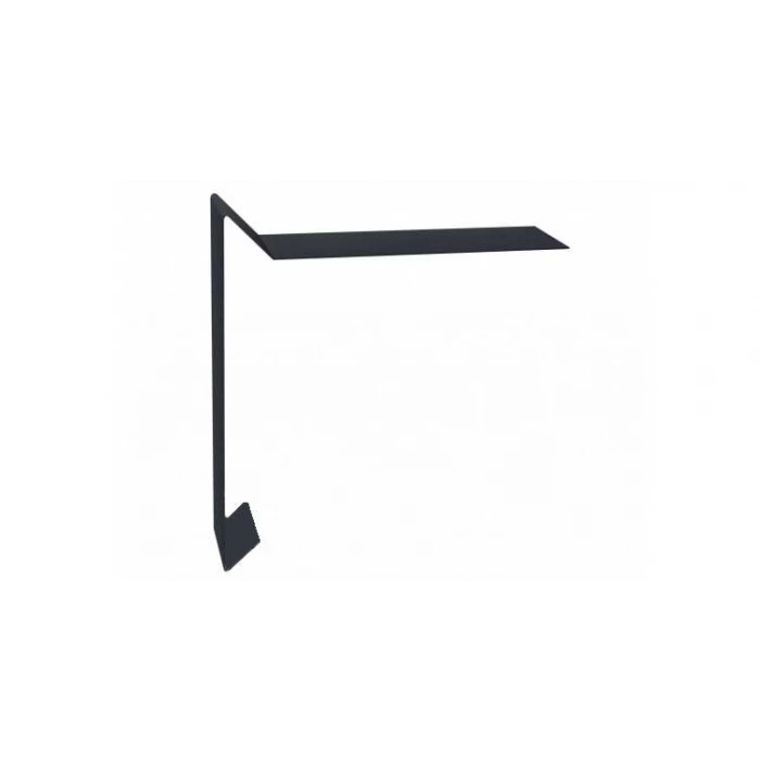 Планка ветровая для мягкой кровли 130х25х100 0,5 Quarzit с пленкой RAL 7024 мокрый асфальт