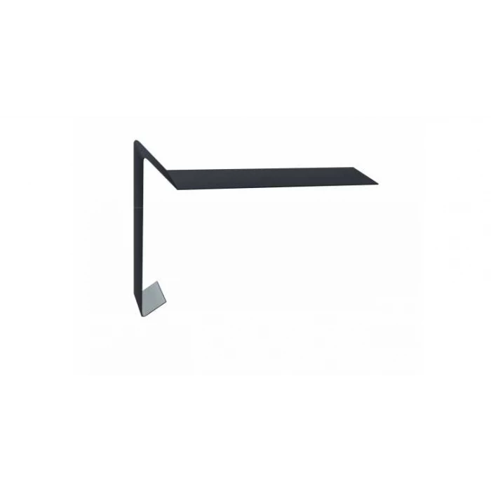 Планка ветровая для мягкой кровли 100х20х70 0,5 GreenСoat Pural с пленкой RR 23 темно-серый (RAL 7024 мокрый асфальт)