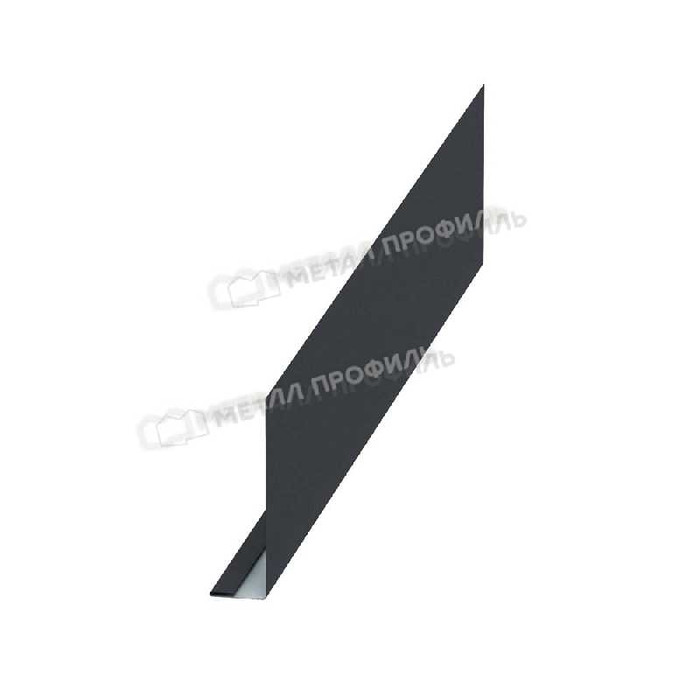 Планка карнизного свеса 250х50х2000 (VALORI-20-DarkGrey-0.5) фото 2