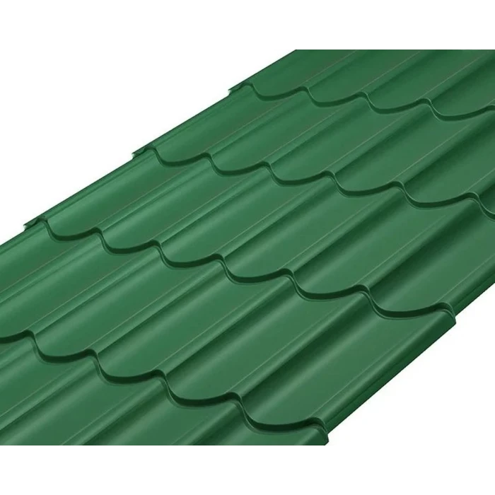 Металлочерепица Stynergy Garda Стальной Кашемир (0.5) RAL 6005