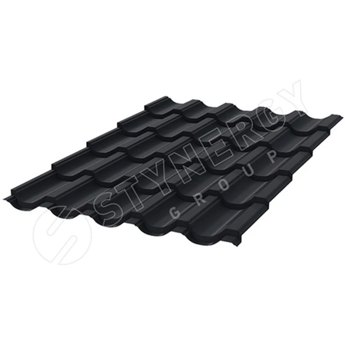 Металлочерепица Stynergy Garda CORUNDUM50 (0.5) RAL 9005